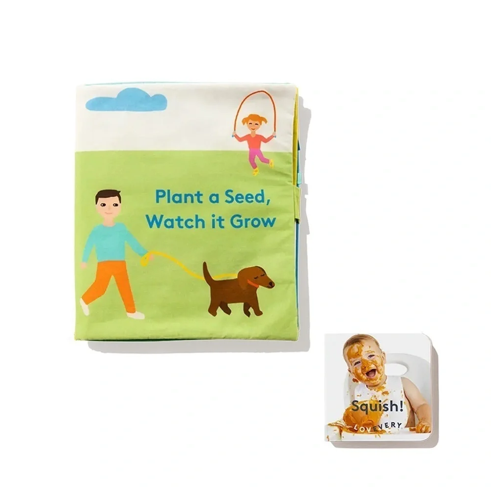 LOVEVERY 2 books Colorful Kids Cloth Book mini book